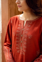 3 Piece Cotton Karandi Embroidered Suit (CS0337)